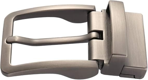 Metall reversibel beltespenne for menn, antikk rektangulær spenne [SZ]