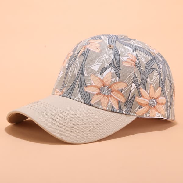 Blomstrete caps uformelle baseballcaps for kvinner justerbar spenne solhatt 2