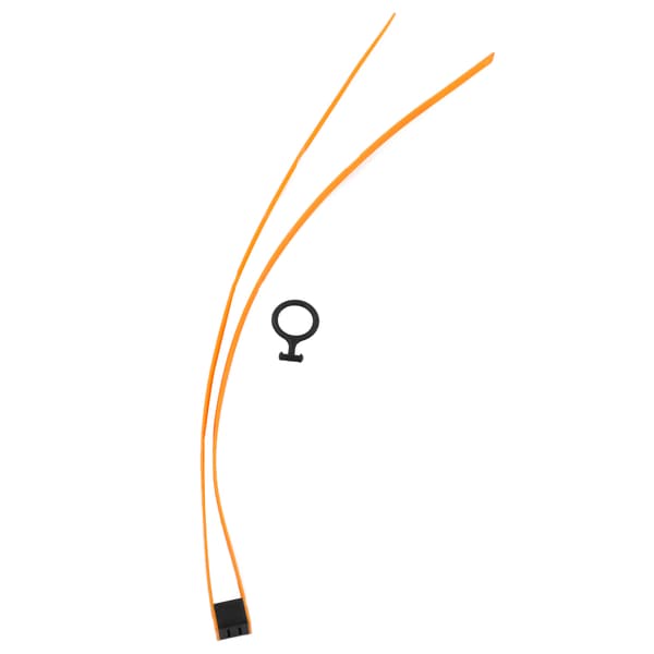 Flexible Cable Tie Double Circle Self-locking Plastic Cable Tie with Pull Ring for Outdoor Sports Equipment Orange