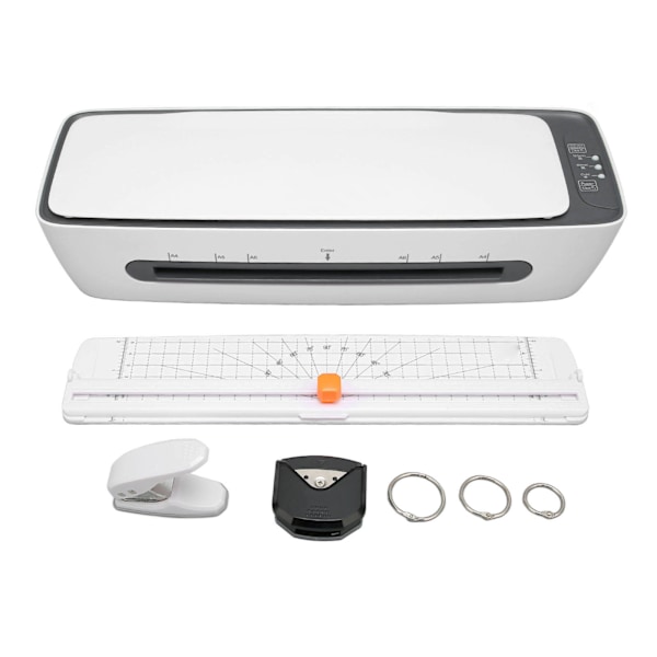 6 i 1 Termisk Laminator 1 min Rask Forvarming Varmt Kaldt System 9 tommers Laminator Maskin med Hjørnerunder for Skole Kontor EU-kontakt 220-240V