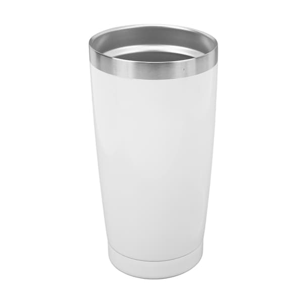 20oz Isolerende Kaffebeger i Rustfritt Stål Holder Kald Varmt Isolerende Vannflaske i Rustfritt Stål Hvit