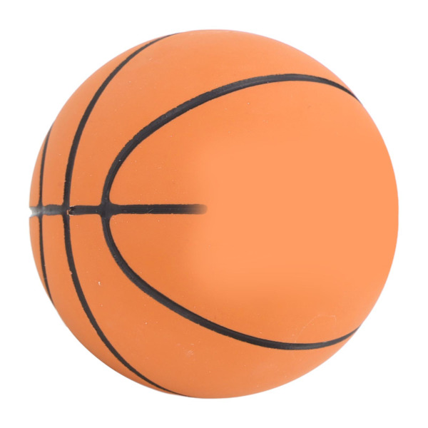 Bærbar basketball-leketøy i brunt gummi for stressavlastning, interaksjon med kjæledyr og skrivebordsdekorasjon
