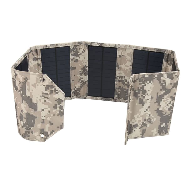 28W Bærbar Solpaneloplader med USB-port Vandafvisende 5V 4A Foldbar Solpaneloplader til Smartphones Tablets Camouflage