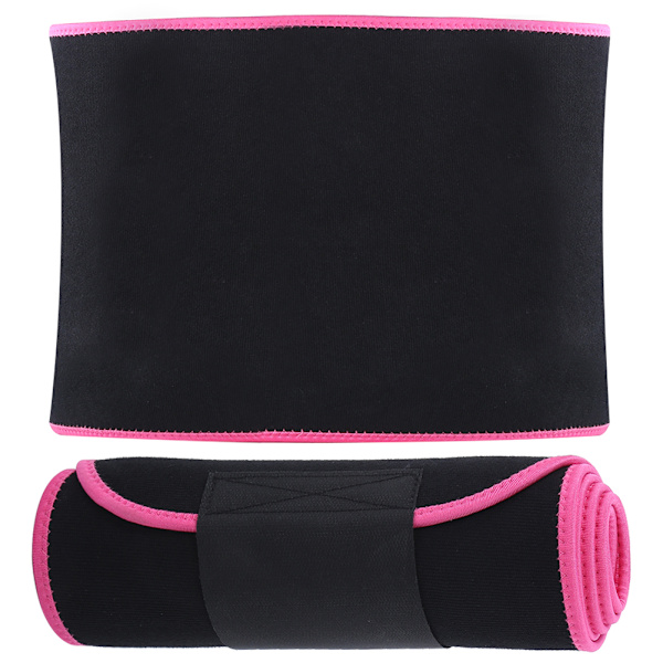 Fitness Slimmande Midjeformare Kroppsstöd Midjetränare Justerbart Midjebälte för Sport L: 25x130cm/9.8x51.2in Rosa