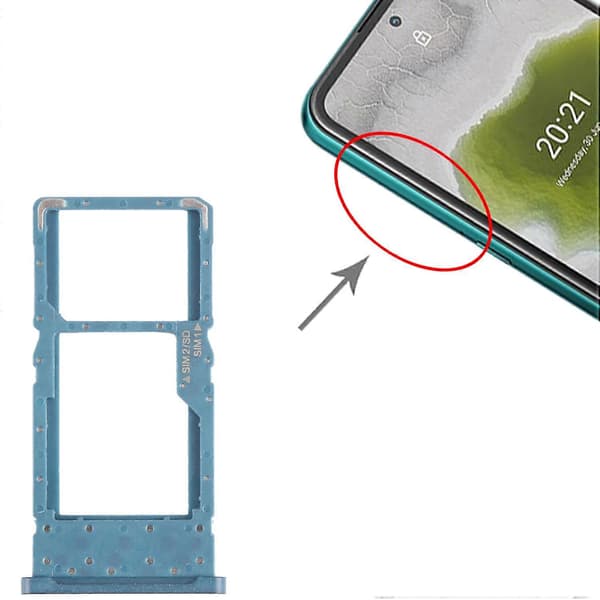 (Uusi) Nokia X10 YHTEENSOPIVA SIM + SIM / Micro SD -korttipaikka Grön