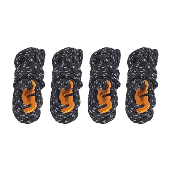 Reflekterende Guy Lines for camping, fotturer og reiser - 4 stk, 13,1 fot, 3 mm, 573 lb bæreevne