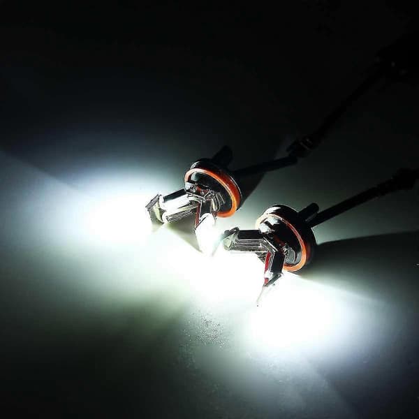 【DT】2 stk Bil Led Angel Eye Lys 6000k H8 Lampe For E82 E87 E90 E91 E92 E93 E60 E61 E63 E70 X5 E71