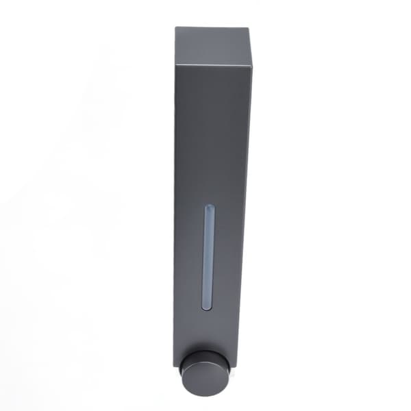 Trycktyp Handtvålsdispenser 420ML 2 Fack Design Väggmonterad Schampodispenser för Hotell Hem Badrum RestaurangGrå 0.4