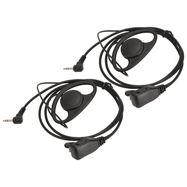 Walkie Talkie Ørestykke Elektropletteringsproces 1 Pin 2,5 mm To-vejs Radio Headset til Motorola Walkie Talkie 2 stk. Sæt