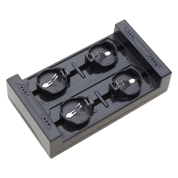 4-roms knappcellebatterilader for ML2032 ML2025 knappcellebatterier LED-indikatorer