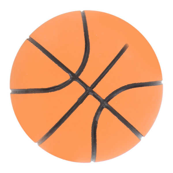 Bærbar basketball-leketøy i brunt gummi for stressavlastning, interaksjon med kjæledyr og skrivebordsdekorasjon