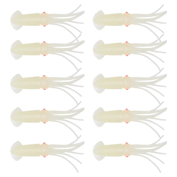 10 stk Blækspruttefiskedrag Holdbar Robust Glødende Lysende Naturtro Blød Silikonblæksprutteagn 7,5 cm