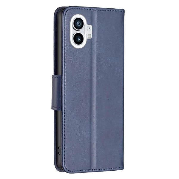 (Ny) Til Nothing Phone 1 Lammeskind Tekstur Læder Telefoncover Blue
