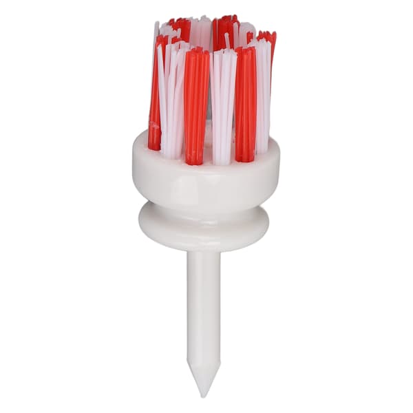 Golf Tees Plastic Long Ball Base Low Friction Brush Support Tee for Long Hit Training (54mm White and Red)