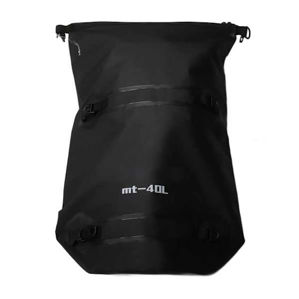 Vandtæt motorcykel rejsetaske - Stor kapacitet Bike Dry Duffel Bag, Slidstærk, 40L, Sort
