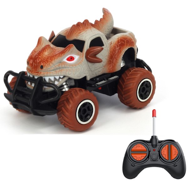 Fjernstyrt bil for småbarn Mini Dinosaur Truck RC Bil Dinosaur Leker Bil Kjøretøy for barn Brun