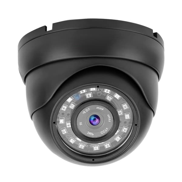 1080p AHD CCTV Dome Kamera NTSC Overvåkingssystem for Buss Båt Bil Svart