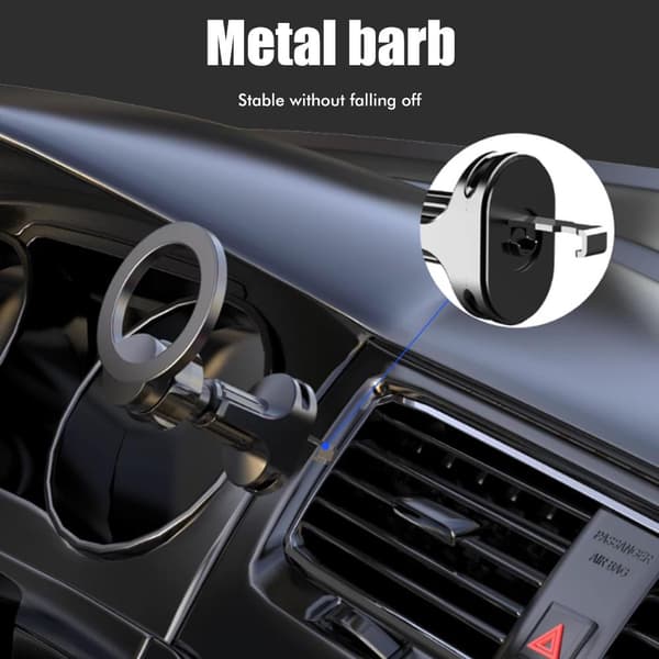 Justerbar Magnetisk Luftventil Telefonholder til Bil - Kompatibel med MagSafe - iPhone 12 13