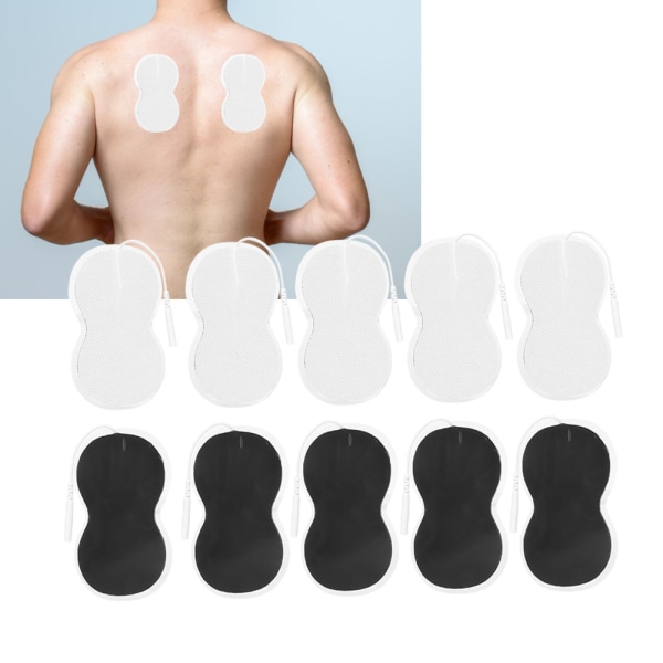 8-formede elektrodepuder til TENS Massager (10 stk, 2 mm)