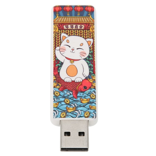 USB minne Cute Cat Pattern Hot Swap Plug and Play USB2.0 Standard Shock Resistance Portable Memory Thumb StickCat Pattern 128GB