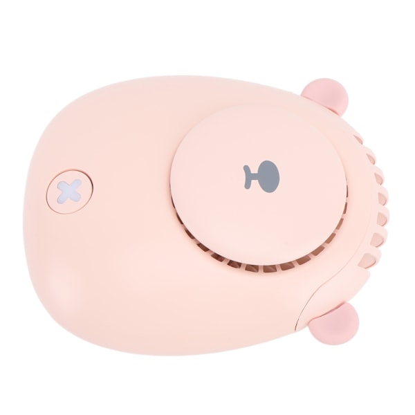 Mini bärbar bladlös hängande halsfläkt - Tyst 3 vindhastigheter - USB uppladdningsbar - Inomhus/Utomhus - Rosa