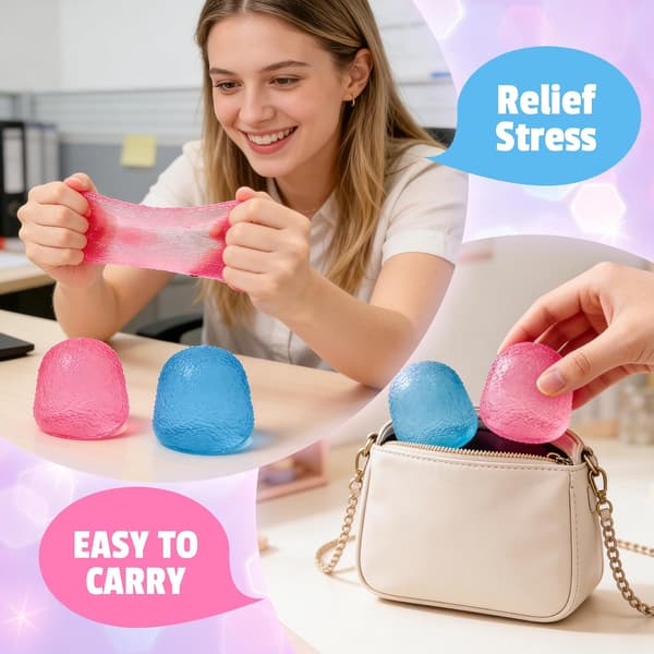2 Gumdrop Squishy Fidget Legetøj, Gumdrop Sensoriske Stressbolde til Børn og Voksne[SZ]