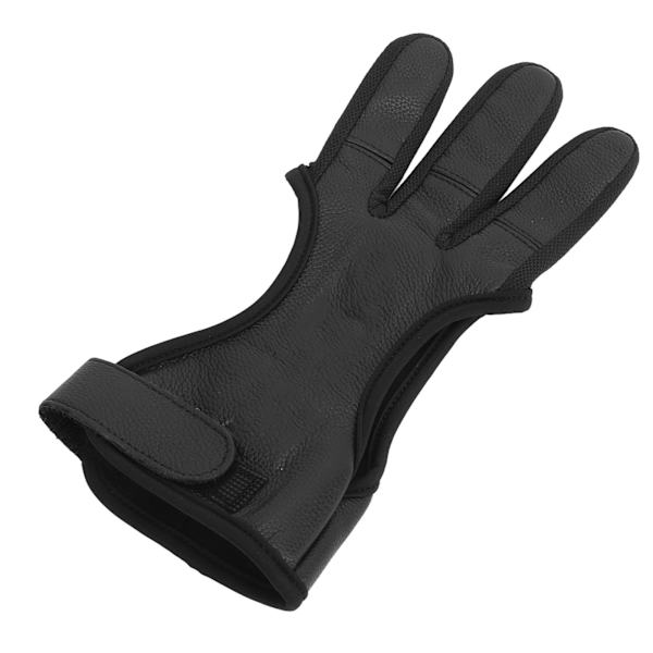 Bueskydningshandsker til Recurve Compound Bow - Hjortelæder, 3 Finger, Beskyttelseshandske