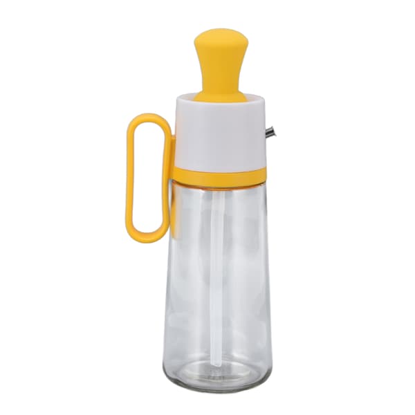 Oliekande 550 ml Anti-lækage Eddikedispenser Synlig Kapacitet Blank Oliedispenser med Skala til Udendørs Grill Gyldengul