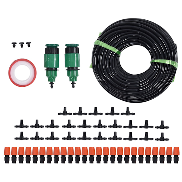 82ft Garden Irrigation System Greenhouse Micro Drip Irrigation Kit Plant Watering System for Vegetable Plots Cooling