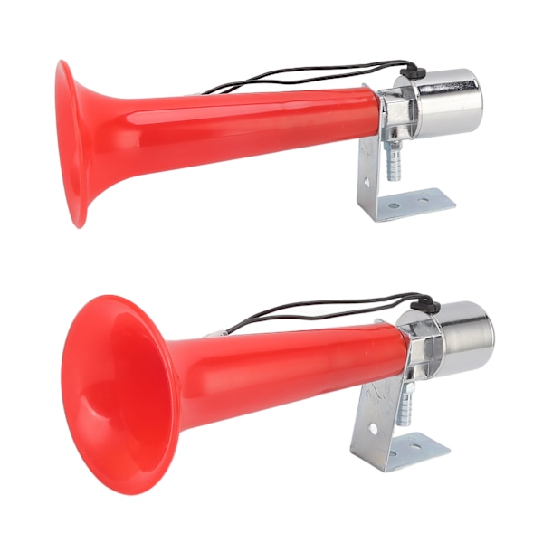 Universaalinen ajoneuvon ilmatorvi Super Loud 180DB Yksittäinen Trumpetti Auton Torvi Ajoneuvoille Junat Veneet DC 12-24V Punainen