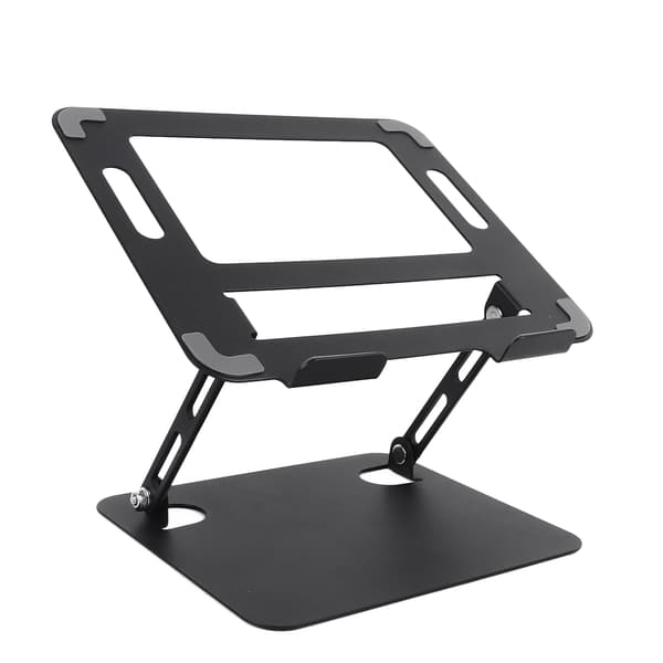 Fällbart Laptopställ Höjdjusterbart Kolstål Notebook Riser Hållare Laptop Riser för Skrivbord Svart