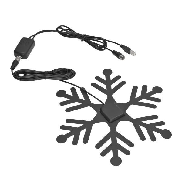 Snowflake Shape HD Sisä-TV-antenni DTB ATSCISDB T Musta