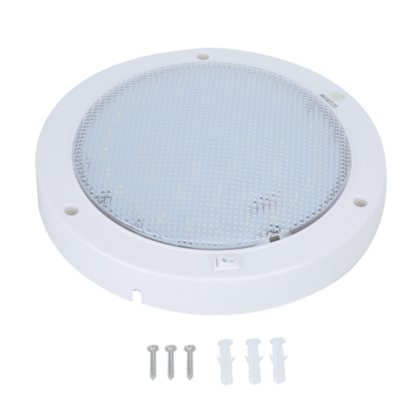 Høy lysstyrke 42 LED rund taklampe for bilbåt hjem - Varmhvitt lys
