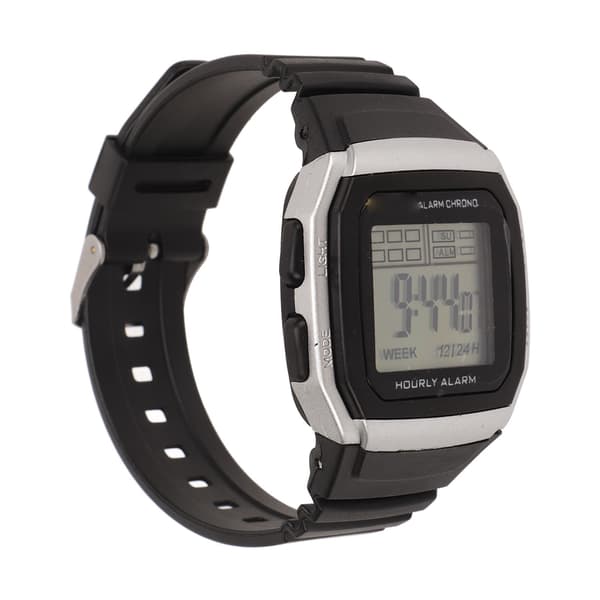 Sport Digital Klocka Multifunktionell Stötsäker Vattentät Retro Klassisk Digital Kronograf Klocka för Studenter Män Silver