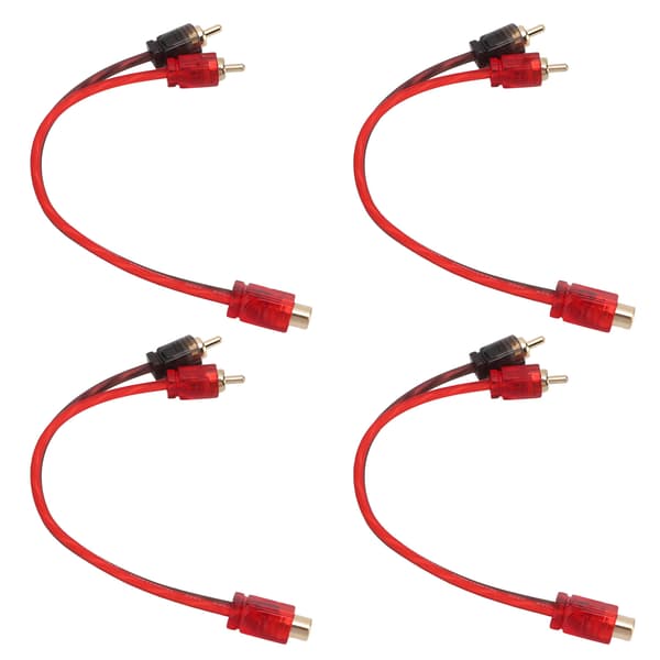 Bil RCA Adapter Y Splitter Kabel 1 Hun til 2 Han 20cm til Enheder med 3,5mm Jack