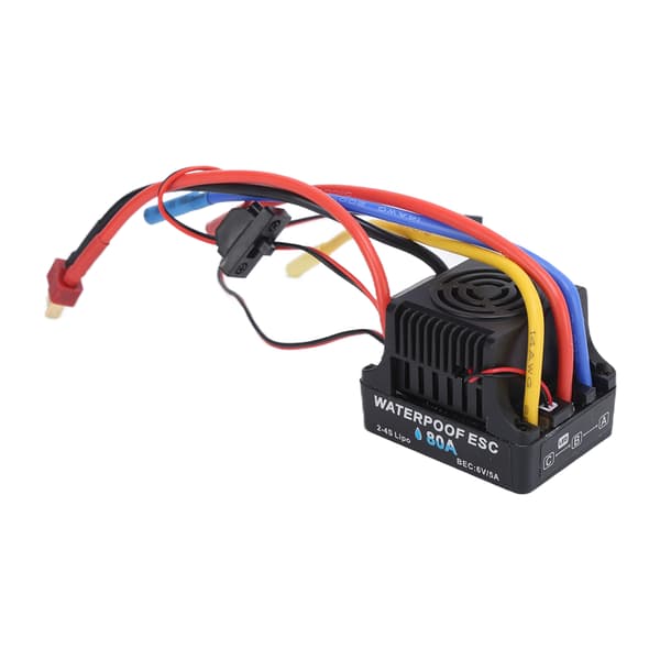 Elektronisk hastighetskontroll 80A ESC vanntett børsteløs varmespredning ESC for 1/8RC bil