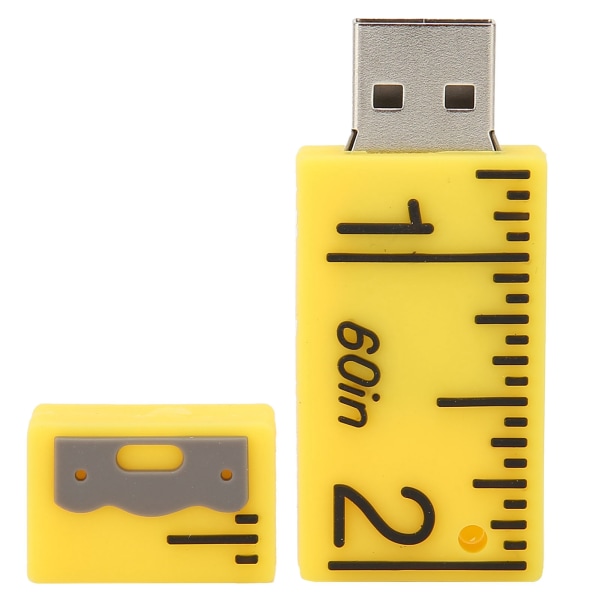 U Disk Yellow Cartoon 3D Ruler Model USB för Windows 7/8/10 / Vista / XP / Unix / 2000 / ME64GB