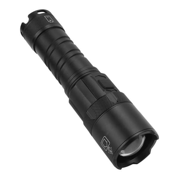 Camping Flashlight Outdoor LED Flashlight USB Charging Ultra Bright Aluminum with Power Display Adjustable Light Focus