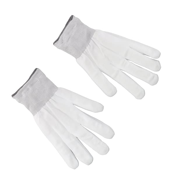 2 stk. LED-lysende handsker, stof skelet, lysende handsker til dans, Halloween, børn XL