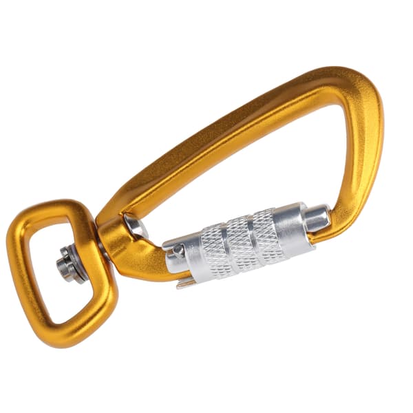 Carabiner Clip Auto Locking Square Bottom 360 Rotation Hook Accessory for Dog Leashes Hammocks Backpacks Yellow