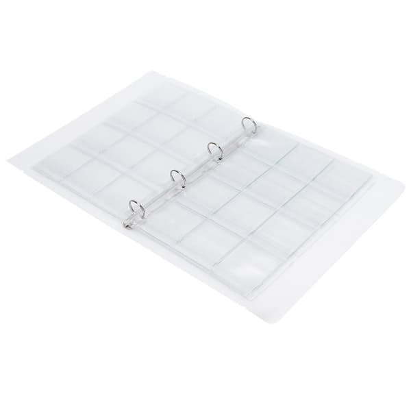 Transparent Binder Foto Organizer Mærke Opbevaringsbog Perforeret Ring Samlemappe 6 Sider Shell 12 Hul Inderside