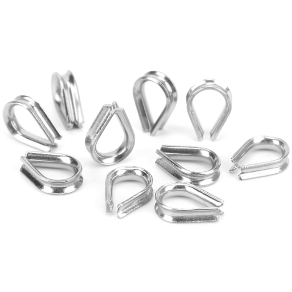 2MM Bådkabelklemmer i rustfrit stål Metalkabel Beskyttelsesring Fingerbøl Klemmer
