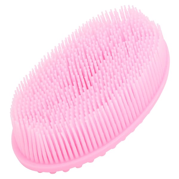 Baby Shampoo Børste Eksfolierende Silikone Badebørste Massage Hårvask Hovedbundsbørste Pink