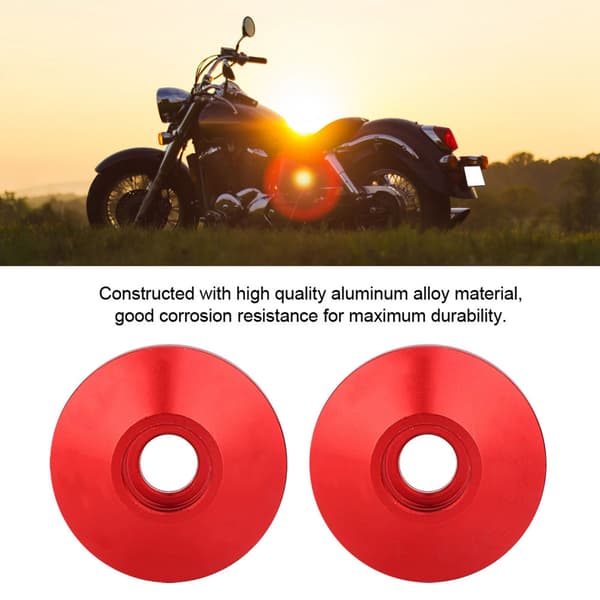1 Par Universal CNC Aluminium Legering Motorcykel Styreändkåpa (Röd)