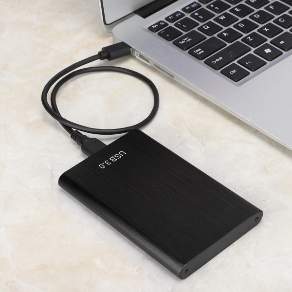 SATA USB 3.0 Ekstern SSD-kabinett for bærbar harddisk (2,5 tommer, svart)