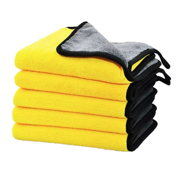 Ultraabsorberende håndklædesæt til bilvask - 7 stk, dobbeltsidet, ridsefast, 30x40 cm, perfekt til vinduespudsning og tørring