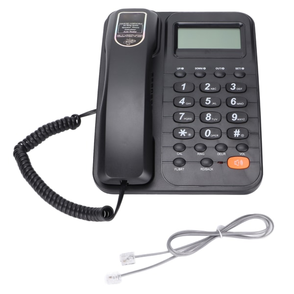 KXT2029CID Kontorstelefon Kontor Hotell Hem Fast fast telefonsupport Gratis batteriförlängningsgränssnitt (svart)