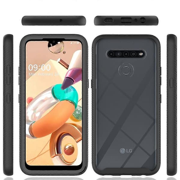 (Uusi) LG K41S Starry Sky Solid Color -sarjan iskunkestävä PC + TPU suojakotelo White