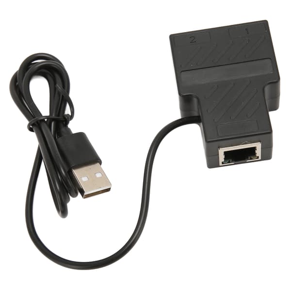 RJ45 Splitter Adapter 1 til 2 100Mbps Plug and Play Ethernet Splitter Stik LAN Netværksforbindelse til Cat5 Cat5e Cat6 Cat7 Cat8