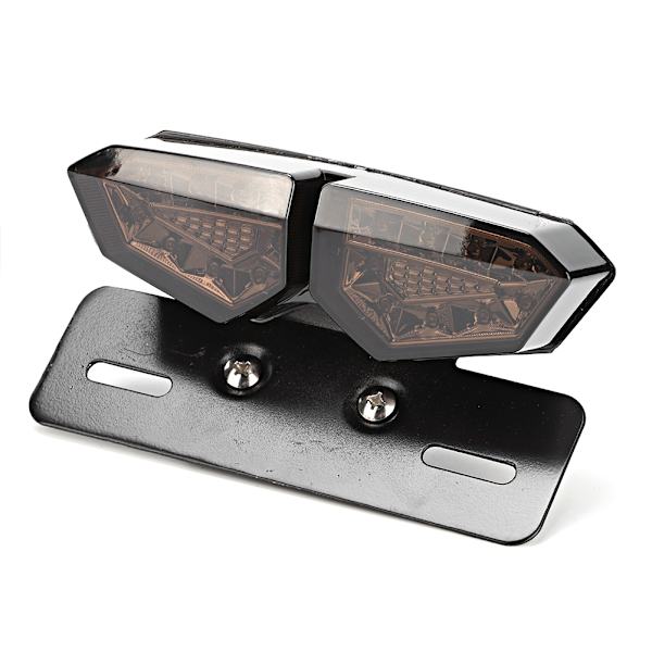 Retro Multifunktionell Motorcykel Bakljus LED Blinkers Bakre Bromsljus